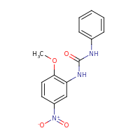 2d structure of 3-(2-methoxy-5-nitrophenyl)-1-phenylurea