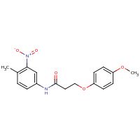 2d structure of 3-(4-methoxyphenoxy)-N-(4-methyl-3-nitrophenyl)propanamide