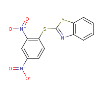 2d structure of 2-[(2,4-dinitrophenyl)sulfanyl]-1,3-benzothiazole