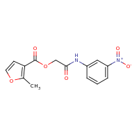 2d structure of [(3-nitrophenyl)carbamoyl]methyl 2-methylfuran-3-carboxylate