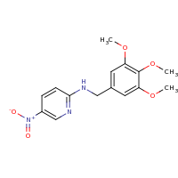 2d structure of 5-nitro-N-[(3,4,5-trimethoxyphenyl)methyl]pyridin-2-amine
