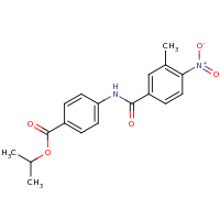 2d structure of propan-2-yl 4-[(3-methyl-4-nitrobenzene)amido]benzoate