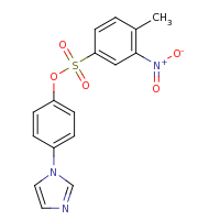 2d structure of 4-(1H-imidazol-1-yl)phenyl 4-methyl-3-nitrobenzene-1-sulfonate
