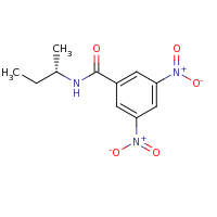 2d structure of N-[(2S)-butan-2-yl]-3,5-dinitrobenzamide