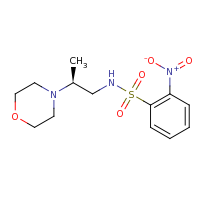 2d structure of N-[(2S)-2-(morpholin-4-yl)propyl]-2-nitrobenzene-1-sulfonamide