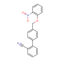 2d structure of 2-[4-(2-nitrophenoxymethyl)phenyl]benzonitrile