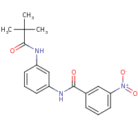 2d structure of N-[3-(2,2-dimethylpropanamido)phenyl]-3-nitrobenzamide