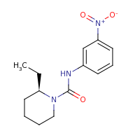 2d structure of (2R)-2-ethyl-N-(3-nitrophenyl)piperidine-1-carboxamide