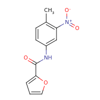 2d structure of N-(4-methyl-3-nitrophenyl)furan-2-carboxamide