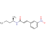 2d structure of (2E)-3-(3-nitrophenyl)-N-[(2R)-pentan-2-yl]prop-2-enamide