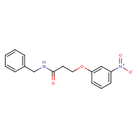 2d structure of N-benzyl-3-(3-nitrophenoxy)propanamide