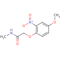 2d structure of 2-(4-methoxy-2-nitrophenoxy)-N-methylacetamide