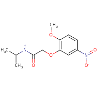 2d structure of 2-(2-methoxy-5-nitrophenoxy)-N-(propan-2-yl)acetamide