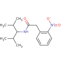 2d structure of N-(2,4-dimethylpentan-3-yl)-2-(2-nitrophenyl)acetamide