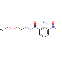 2d structure of N-(3-ethoxypropyl)-2-methyl-3-nitrobenzamide