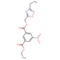 2d structure of 1-ethyl 3-(3-ethyl-1,2,4-oxadiazol-5-yl)methyl 5-nitrobenzene-1,3-dicarboxylate