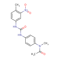 2d structure of N-methyl-N-(4-{[(4-methyl-3-nitrophenyl)carbamoyl]amino}phenyl)acetamide
