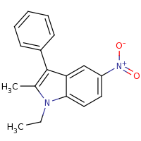 2d structure of 1-ethyl-2-methyl-5-nitro-3-phenyl-1H-indole