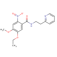 2d structure of 5-ethoxy-4-methoxy-2-nitro-N-[2-(pyridin-2-yl)ethyl]benzamide