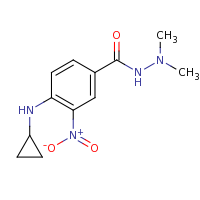 2d structure of 4-(cyclopropylamino)-N',N'-dimethyl-3-nitrobenzohydrazide