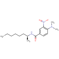 2d structure of 4-(dimethylamino)-3-nitro-N-[(2S)-octan-2-yl]benzamide