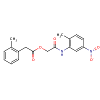 2d structure of [(2-methyl-5-nitrophenyl)carbamoyl]methyl 2-(2-methylphenyl)acetate
