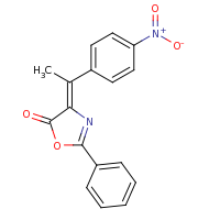 2d structure of (4Z)-4-[1-(4-nitrophenyl)ethylidene]-2-phenyl-4,5-dihydro-1,3-oxazol-5-one