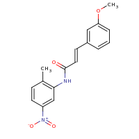 2d structure of (2E)-3-(3-methoxyphenyl)-N-(2-methyl-5-nitrophenyl)prop-2-enamide
