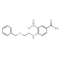2d structure of 4-{[2-(benzylsulfanyl)ethyl]amino}-3-nitrobenzamide
