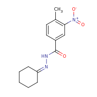 2d structure of N'-cyclohexylidene-4-methyl-3-nitrobenzohydrazide