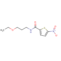 2d structure of N-(3-ethoxypropyl)-5-nitrothiophene-2-carboxamide