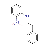 2d structure of 2-nitro-N-(2-phenylethyl)aniline