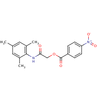 2d structure of [(2,4,6-trimethylphenyl)carbamoyl]methyl 4-nitrobenzoate