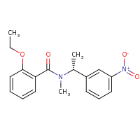 2d structure of 2-ethoxy-N-methyl-N-[(1R)-1-(3-nitrophenyl)ethyl]benzamide
