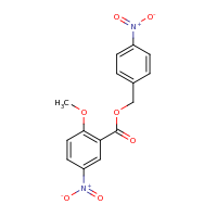 2d structure of (4-nitrophenyl)methyl 2-methoxy-5-nitrobenzoate