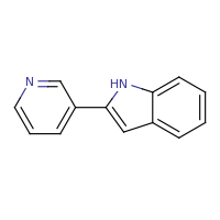 2d structure of 2-(pyridin-3-yl)-1H-indole