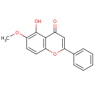 2d structure of 5-hydroxy-6-methoxy-2-phenyl-4H-chromen-4-one