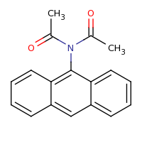 2d structure of N-acetyl-N-(anthracen-9-yl)acetamide