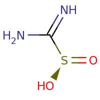 2d structure of (R)-carbamimidoylsulfinic acid