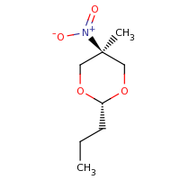 2d structure of 5-methyl-5-nitro-2-propyl-1,3-dioxane
