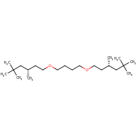 2d structure of (3R)-3,5,5-trimethyl-1-(4-{[(3R)-3,5,5-trimethylhexyl]oxy}butoxy)hexane