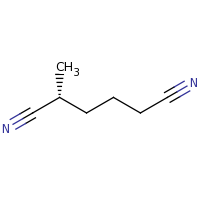 2d structure of (2R)-2-methylhexanedinitrile