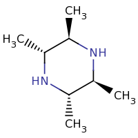 2d structure of (2R,3R,5S,6S)-2,3,5,6-tetramethylpiperazine