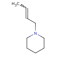 2d structure of 1-(but-2-en-1-yl)piperidine