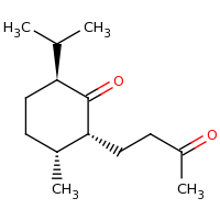 2d structure of (2R,3R,6S)-3-methyl-2-(3-oxobutyl)-6-(propan-2-yl)cyclohexan-1-one