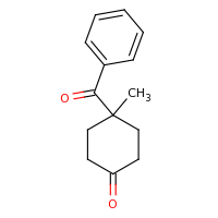 2d structure of 4-benzoyl-4-methylcyclohexan-1-one