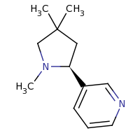 2d structure of 3-[(2S)-1,4,4-trimethylpyrrolidin-2-yl]pyridine