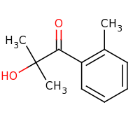2d structure of 2-hydroxy-2-methyl-1-(2-methylphenyl)propan-1-one