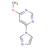 2d structure of 4-(1H-imidazol-1-yl)-6-methoxypyrimidine