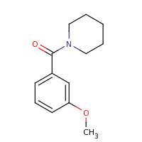 2d structure of 1-[(3-methoxyphenyl)carbonyl]piperidine